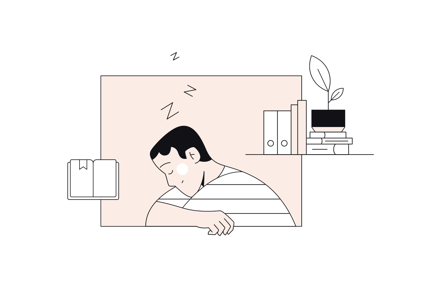 sleep, tired, snooze illustration