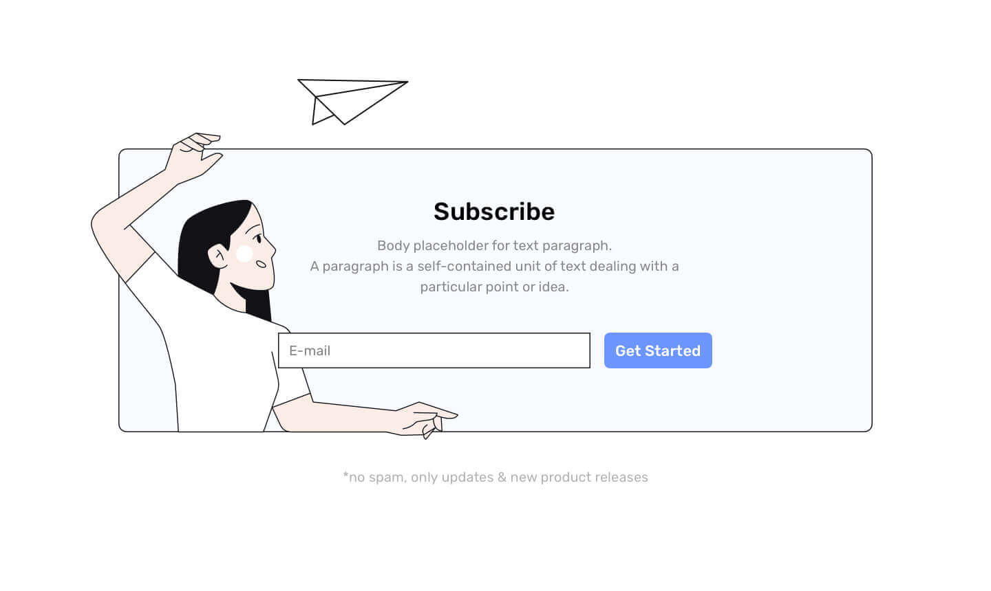 Subscribe form UI illustration