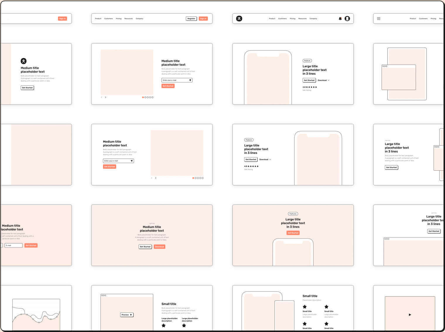Wireframes & prototypes for Sketch & Figma
